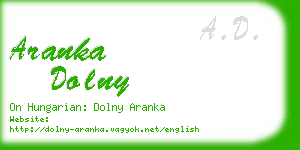 aranka dolny business card
